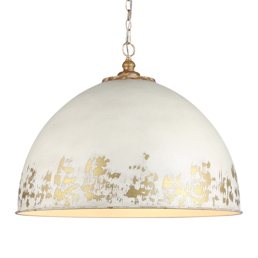 Golden Lighting Alison 8-light Pendant in Vintage Gold and Antique Ivory shade